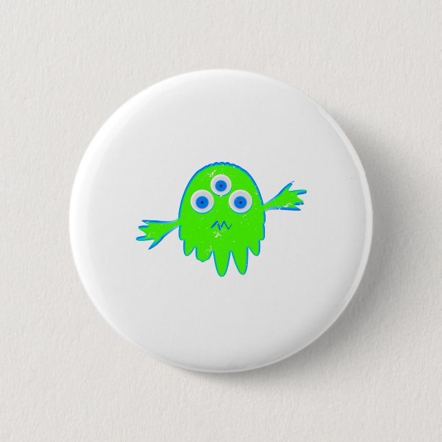 Radioactive Little Monster 6 Cm Round Badge (Front)