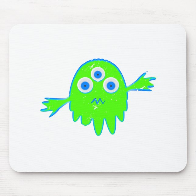 Radioactive Little Monster Mouse Mat (Front)