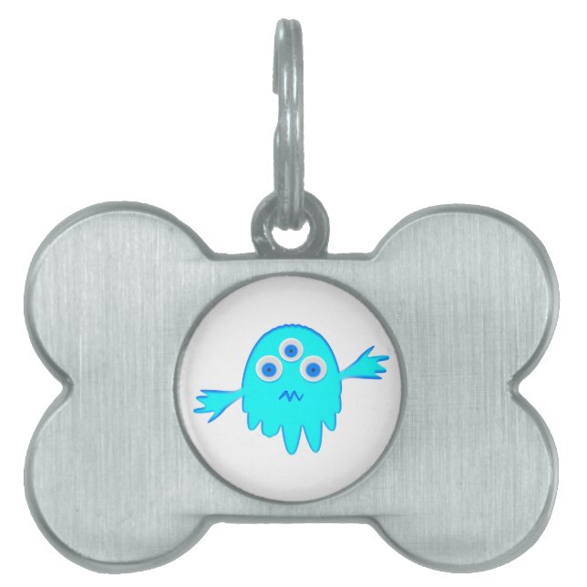 Radioactive Little Monster Pet Tag (Front)
