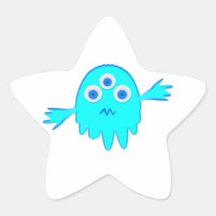 Radioactive Little Monster Star Sticker