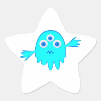 Radioactive Little Monster Star Sticker