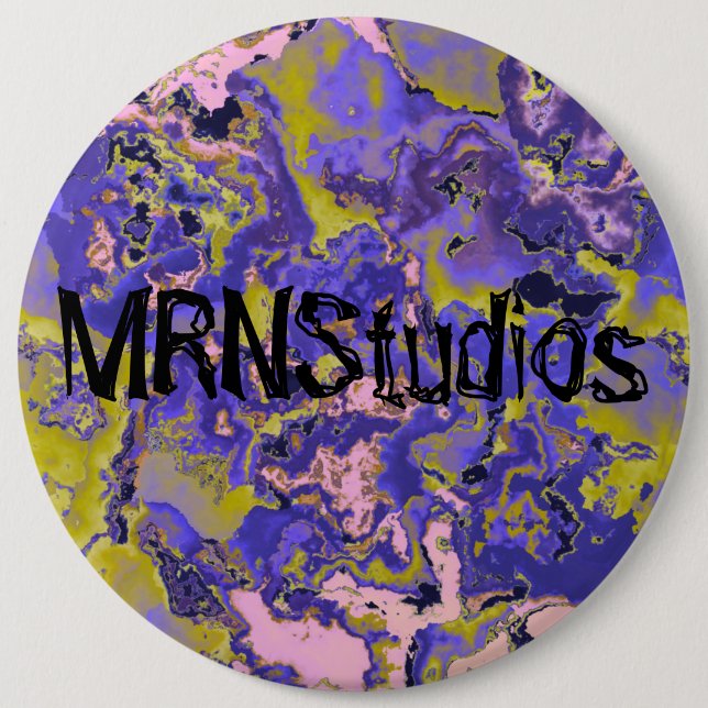 Radioactive Marble 6 Cm Round Badge (Front)