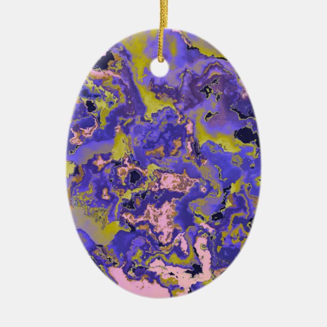 Radioactive Marble Ceramic Tree Decoration (Front)