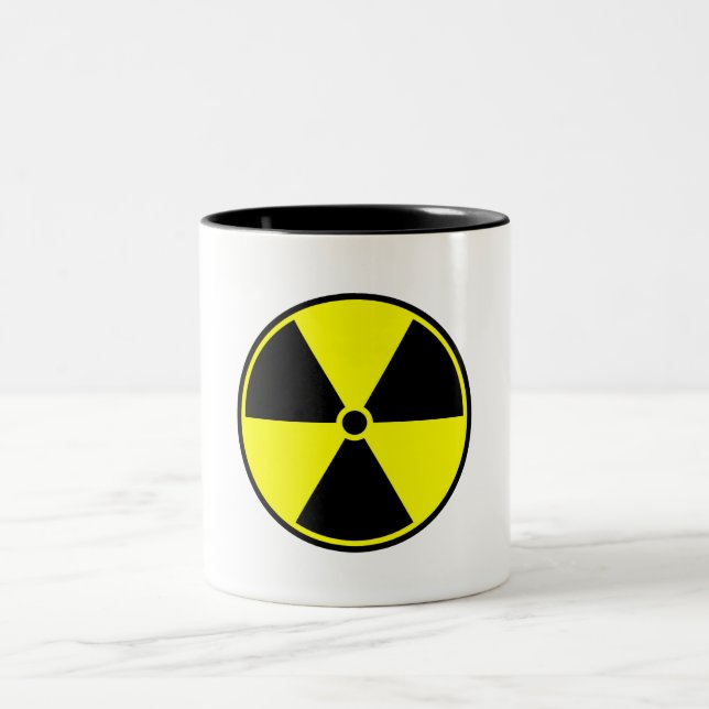 Radioactive material symbol Two-Tone coffee mug (Center)