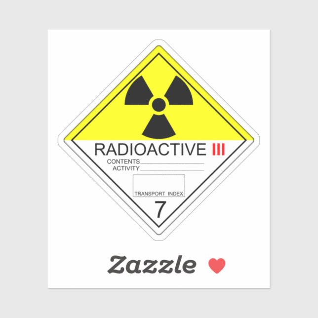 Radioactive Materials Transport Sign Category 3 (Sheet)