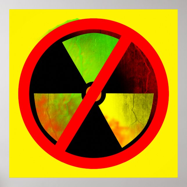 Radioactive No Nukes Anti-Nuclear Poster (Front)