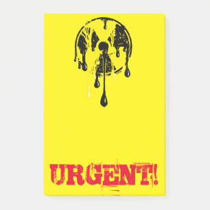 Radioactive Nuclear Meltdown Hazard Symbol Post-it Notes