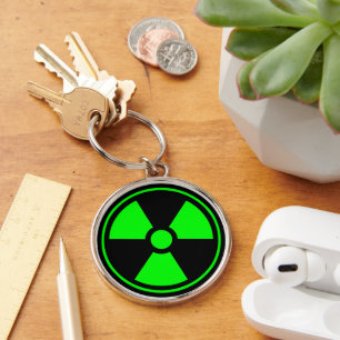 Radioactive Radiation Symbol Key Ring