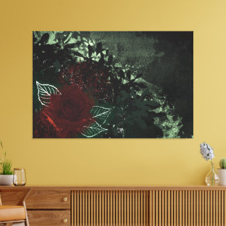 Radioactive Rose Canvas Print