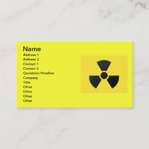 Radioactive Sign Business Card