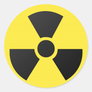 Radioactive Sign Classic Round Sticker