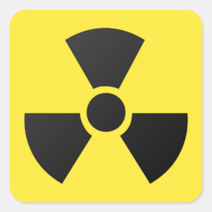 Radioactive Sign Square Sticker