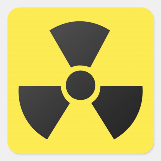Radioactive Sign Square Sticker (Front)