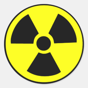 Radioactive Symbol Classic Round Sticker