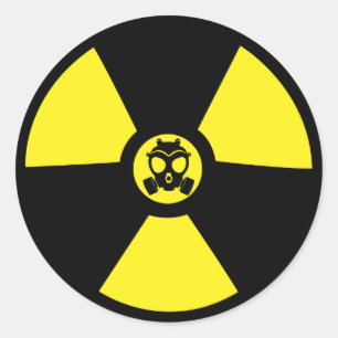 Radioactive Symbol Classic Round Sticker