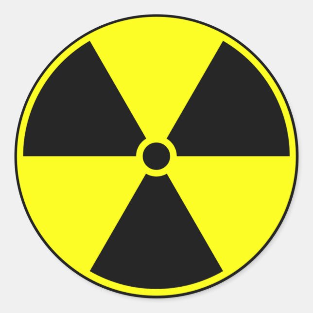 Radioactive Symbol Classic Round Sticker (Front)