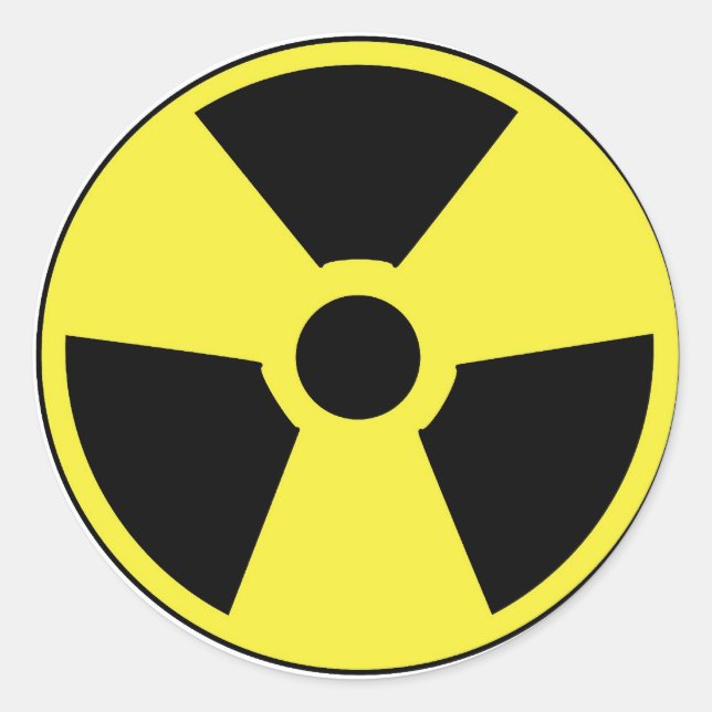 Radioactive Symbol Classic Round Sticker (Front)
