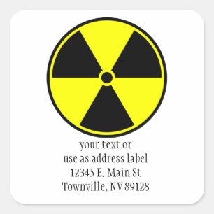 Radioactive Symbol Square Sticker
