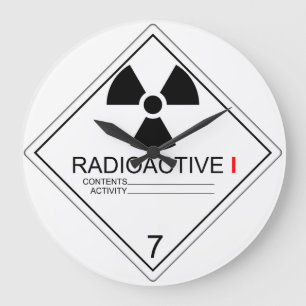 Radioactive Transport Plate Cat 1 Clock