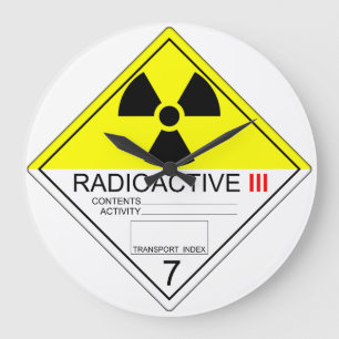 Radioactive Transport Plate Cat 3 Clock