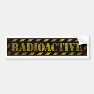 Radioactive Warning Sign Bumper Sticker