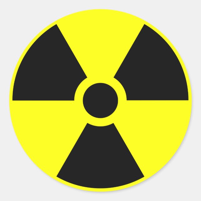 Radioactive warning stickers (Front)