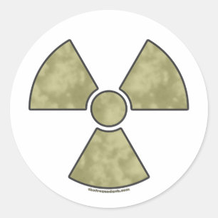 Radioactive Warning Symbol Classic Round Sticker