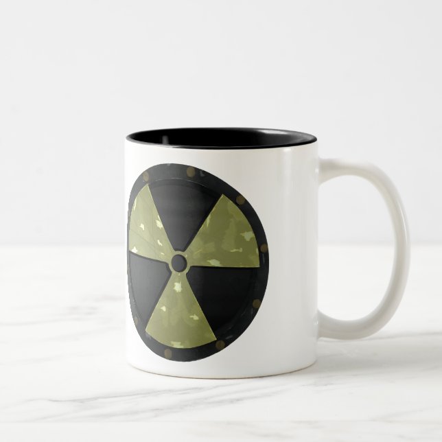 Radioactive Warning Symbol Two-Tone Coffee Mug (Right)