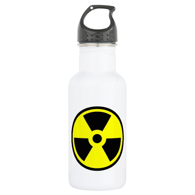 Radioactive Yellow And Black Symbol 532 Ml Water Bottle (Front)
