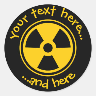 Radioactivity Warning Classic Round Sticker