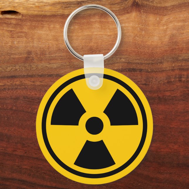 Radioactivity Warning Keychain (Front)
