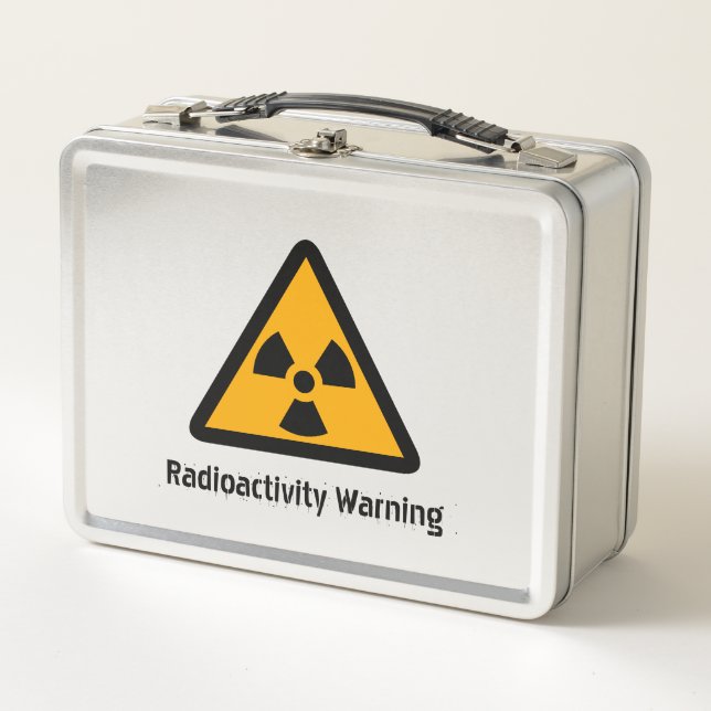 Radioactivity Warning Metal Lunch Box (Front)