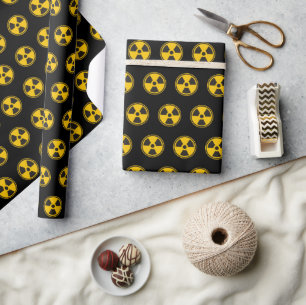 Radioactivity Warning Pattern Wrapping Paper