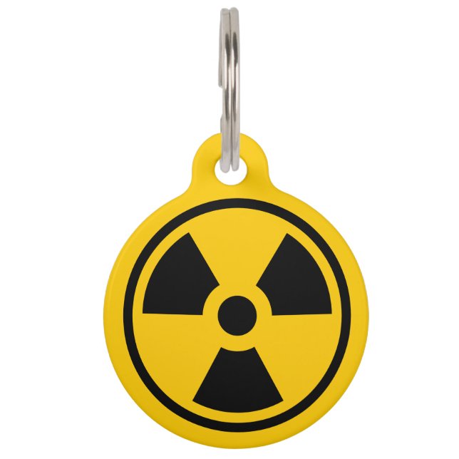 Radioactivity Warning Pet Tag (Front)