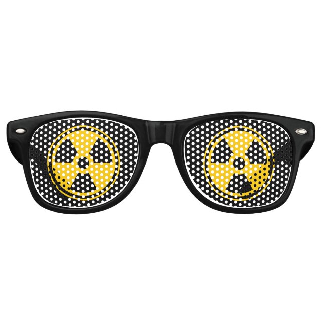 Radioactivity Warning Retro Sunglasses (Front)
