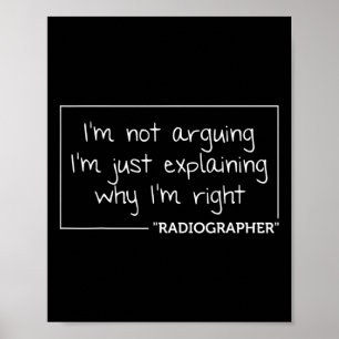 Radiographer Gift Funny Job Title Profession Birth Poster