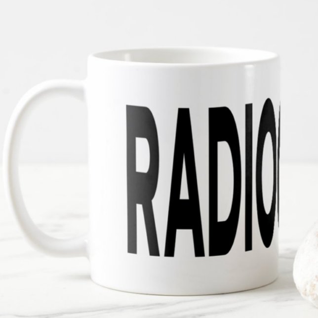 RADIOGRAPHY Black Typography  Mug (Creator Uploaded)