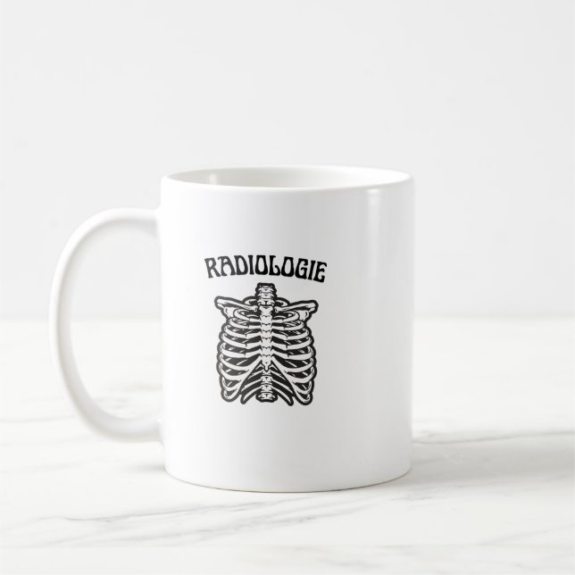 Radiologie Rib Cage Skeleton Illustration Coffee Mug (Left)