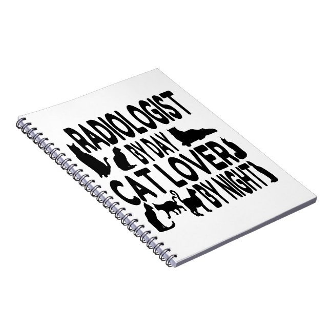 Radiologist Cat Lover Notebook (Right Side)