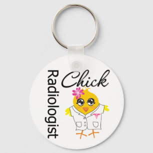 Radiologist Chick Key Ring