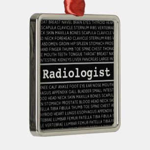 Radiologist Medical Terminology Christmas Metal Tree Decoration