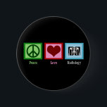 Radiologist Peace Love Radiology Chest X-Ray Tech 6 Cm Round Badge<br><div class="desc">Peace Love Radiology. This cute radiologist gift features a peace sign,  heart,  and x-ray for an x-ray technician or radiologic technologist.</div>