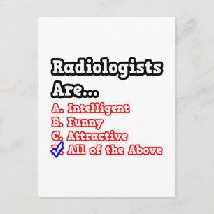 Radiologist Quiz...Joke Postcard