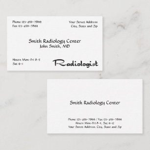 Radiologist Radiology Business Card