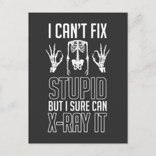 Radiologist Skeleton X-Ray Technician Radiology Postcard