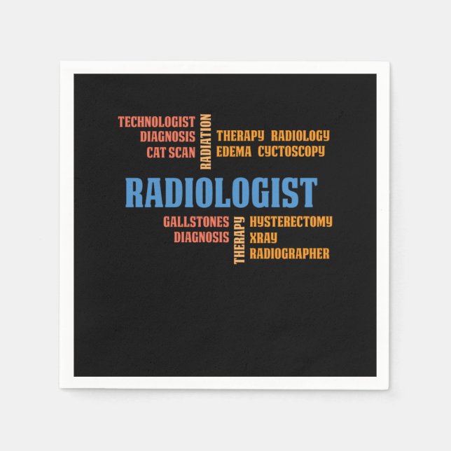 Radiologist Technologist Radiology Xray Diagnosis  Napkin (Front)