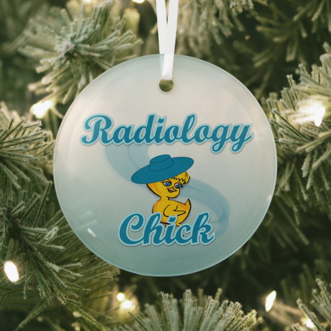 Radiology Chick #3 Glass Tree Decoration (Insitu)