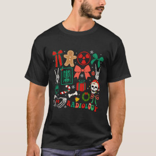 Radiology Christmas Rad Tech Coquette Bow X-ray Ra T-Shirt
