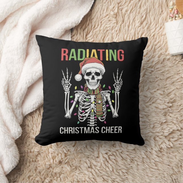 Radiology Christmas Santa Skeleton Xray Technician Cushion (Blanket)