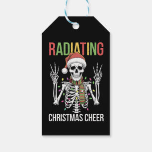Radiology Christmas Santa Skeleton Xray Technician Gift Tags